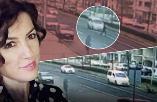 Tekirdağ Çorlu'da araç çarpan kadının hayatını kaybettiği kaza anı kamerada