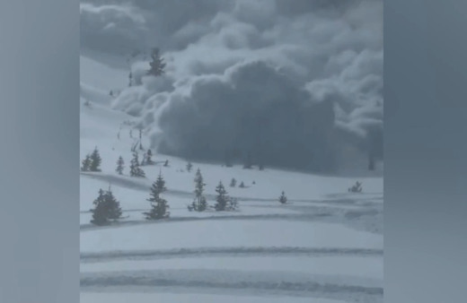 ABD'de kar motorcularının üzerine çığ düştü