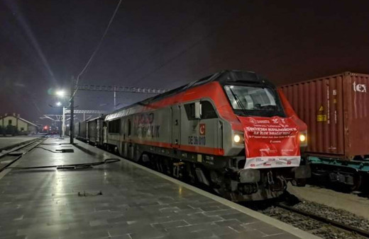 Rusya'ya giden ilk blok ihracat treni Moskova'da seferini tamamladı