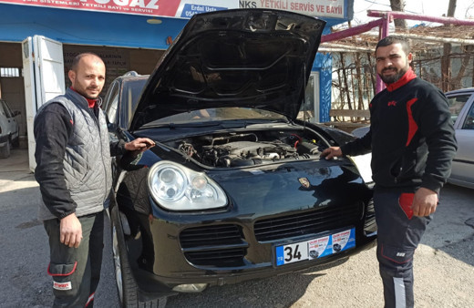 Siirt'te lüks Porsche cipe LPG takıldı