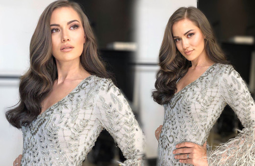 Fahriye Evcen dekoltesini bakın nasıl kapattı abiye kıyafetiyle olay!