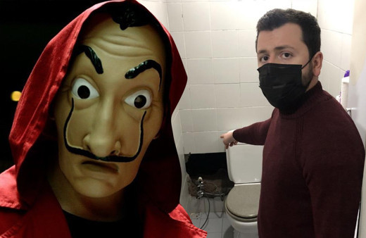 Kocaeli'de La Casa De Papel dizisi gerçek oldu! Kameraya bakınca fark etti