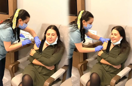 Şarkıcı Nilüfer de korona aşısı oldu sol kol detayı!