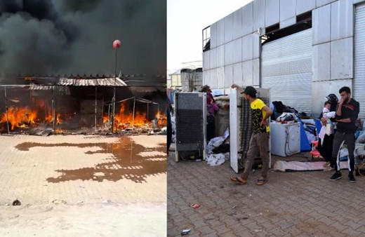 Antalya'da Suriyeli işçilerin kaldığı 7 baraka cayır cayır yandı