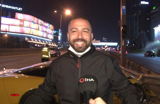 Kadıköy'de milyonluk aracı bariyerlere vurdu 'her an haberlerdeyiz' dedi