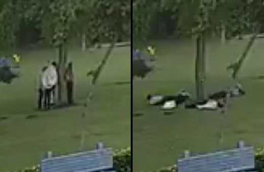 Hindistan'daki yıldırım faciası kameralara yansıdı