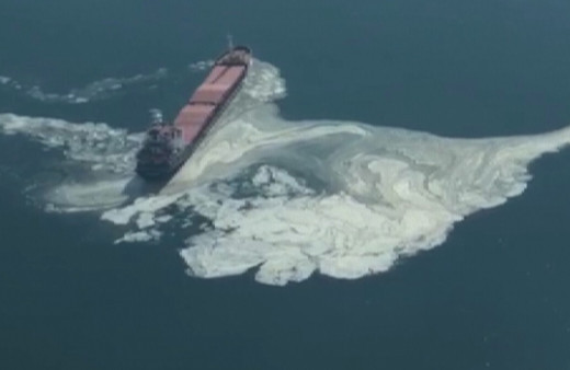 Bursa Gemlik açıklarında pilotun kaydettiği görüntüler Sahil Güvenlik'i harekete geçirdi
