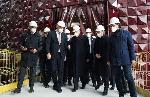 Cumhurbaşkanı Erdoğan, AKM ve Taksim Camii'nde incelemelerde bulundu