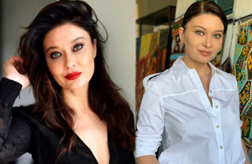 'Eşofmandan sıkıldım' diyen Nurgül Yeşilçay derin yırtmaçlı elbisesiyle poz verdi