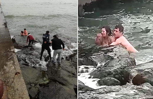 Trabzon'da denize düşen kız, bekçi sayesinde hayatta kaldı