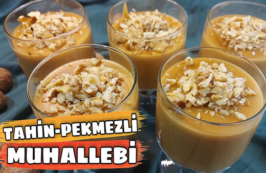 Evde basit tahin pekmezli muhallebi tatlısı nasıl yapılır?