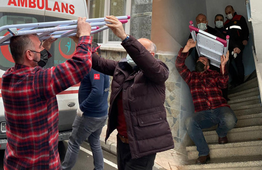 Samsun'da kafadaki merdivenin sebebini öğrenen şaştı kaldı! Boya yaparken oldu