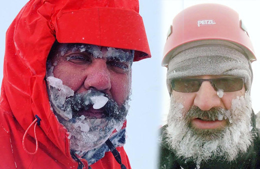 Bitlis'te zor anlar! Tipiye yakalandılar sakal ve bıyıkları buz tuttu