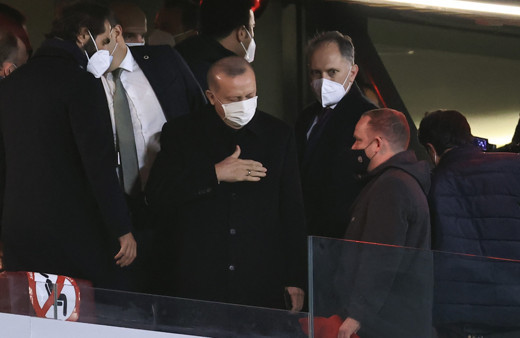 Cumhurbaşkanı Erdoğan, A Milli Futbol Takımı'nı Letonya maçında yalnız bırakmadı