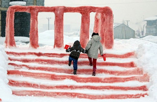 Babasıyla kardan Anıtkabir yapan Hira'nın hayali gerçek oldu