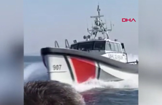 Yunan gemisine Türk Sahil Güvenliğinden müdahale