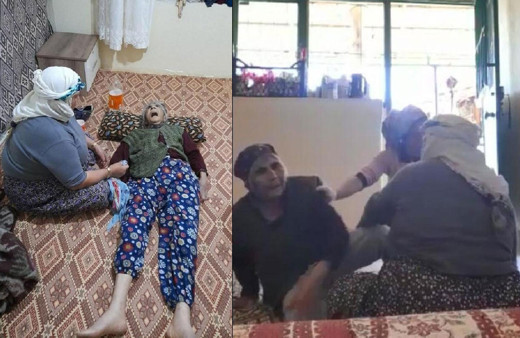 Manisa'da yaşlı kadına gelininden feci dayağın görüntüleri ortaya çıktı!