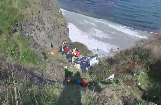 Sarıyer Garipçe'de otomobil uçuruma yuvarlandı!