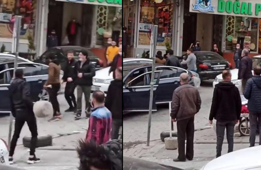 İstanbul'da laf atma kavgaya dönüştü! Kaldırım taşlarıyla saldırdılar