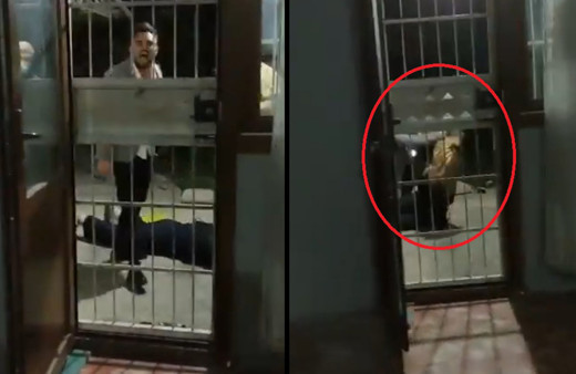 Adana'da bir şahıs yerde tekmelediği kadını dakikalarca darp etti