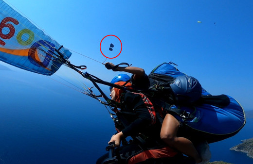 Muğla'da yamaç paraşütü yaparken bir anda fırladı! Neye uğradığını şaşırdı