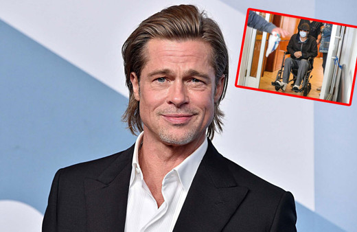 Tekerlekli sandalyedeki Brad Pitt sevenlerini korkuttu yorgun halsiz...