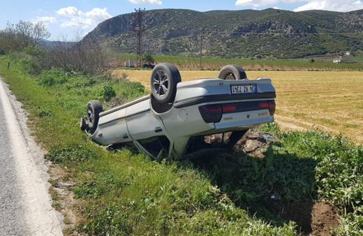 İzmir'de otomobil yoldan çıkıp takla attı! Meğer sonuca bakamayınca...