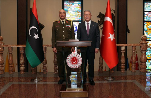 Milli Savunma Bakanı Hulusi Akar, Libya Genelkurmay Başkanı Elhadad'ı kabul etti