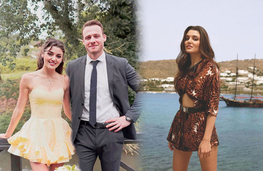 Hande Erçel derin yırtmaçlı elbisesiyle pozunu paylaştı Kerem Bürsin yorumladı