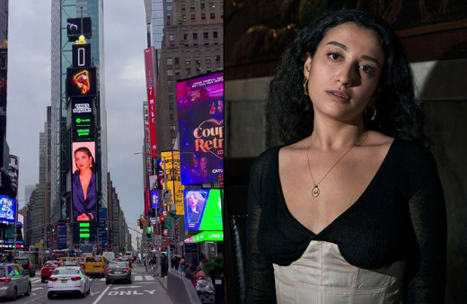 Spotify Türkiye'den sadece onu seçti! Melike Şahin'in reklamı Times Meydanı'nda