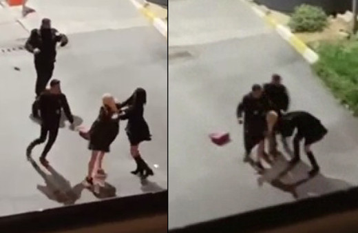 İstanbul'da kadınlar çılgına döndü saç baş kavga ettiler! Güvenlik görevlileri ayıramadı