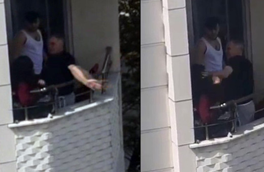 İstanbul'da Anneler Günü'nde balkonda dehşeti yaşadı! Feryat figan yardım istedi