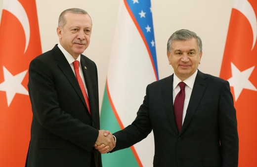 Cumhurbaşkanı Erdoğan, Özbekistan Cumhurbaşkanı Mirziyoyev ile telefonda görüştü