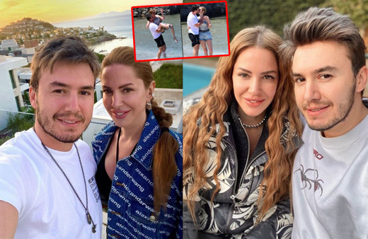 Bodrum'da tatil keyfi Mustafa Ceceli aşka geldi Selin İmer'i öpücüklere boğdu