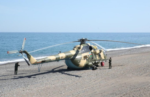 Azerbaycan'a ait askeri helikopter Giresun'a zorunlu iniş yaptı