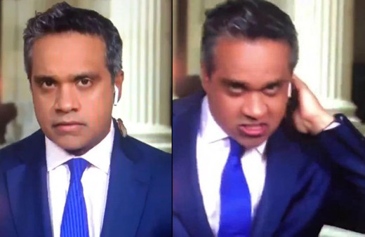 CNN canlı yayınında şaşkına çeviren görüntü! Bir anda ortaya çıktı