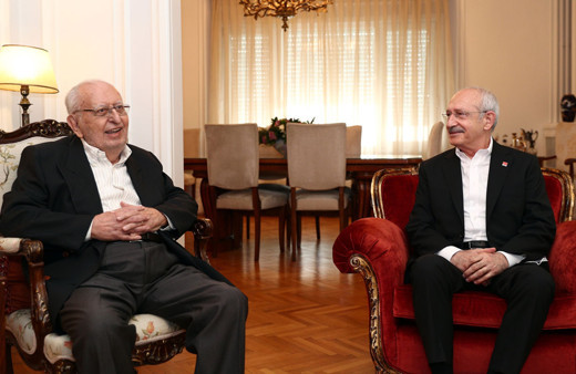 Kemal Kılıçdaroğlu eski TBMM Başkanı Hüsamettin Cindoruk'u ziyaret etti
