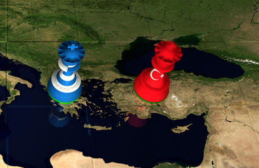 Akropolis'teki kucaklaşma Yunan medyasını çarptı! 'Çarpışma Testi' başladı