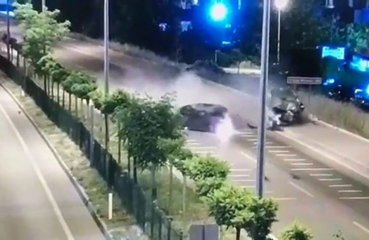 Çanakkale'de polis memurunun şehit olduğu kaza MOBESE kamerasına yansıdı