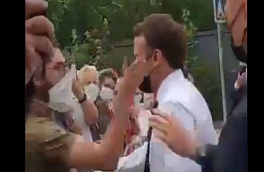 Fransa Cumhurbaşkanı Macron'dan 'tokat' tepkisi: Makamlara saygı gösterilmeli