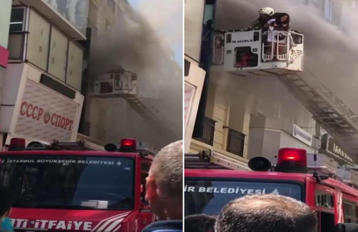 Fatih'te otelin saunasında yangın çıktı! İtfaiye müdahale ediyor