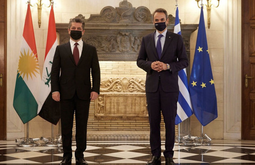 Kiryakos Miçotakis ile Mesrur Barzani görüştü