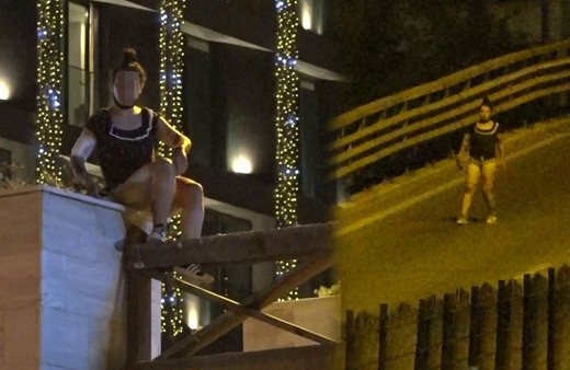 Antalya'da ortalığı birbirine katan kadın gece yarısı bekçileri peşinden koşturdu