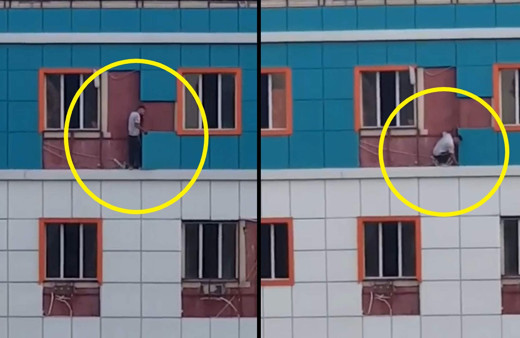 Siirt'te bir kişi metrelerce yüksekliğe çıkıp ölümü göze alarak hırsızlık yaptı