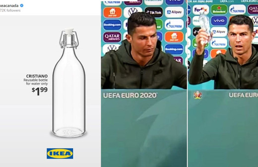 Ikea'dan Coca Cola'ya karşı hamle! Su şişesine Ronaldo adını verdiler