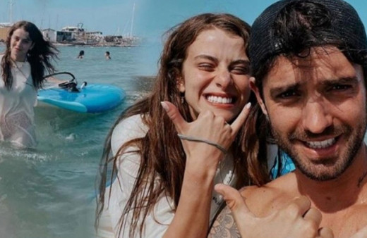İlayda Alişan Serkay Tütüncü aşkı İnstagram'ı yaktı geçti! Sevgiliye sörf dersi