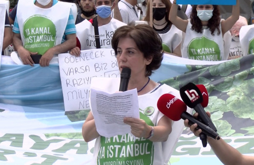 Bakırköy'de Kanal İstanbul protestosu