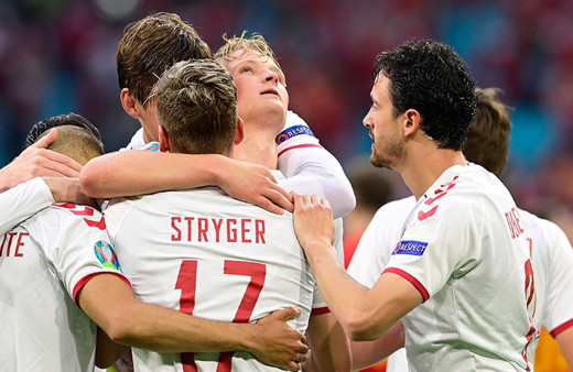 EURO 2020'de Galler'i 4-0 yenen Danimarka ilk çeyrek finalist oldu
