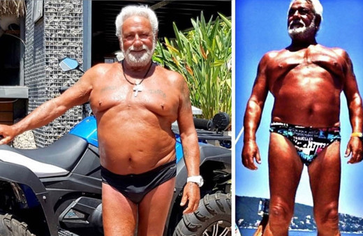 Fedon'dan slip mayo açıklaması: Göbeğim sarkıyormuş, 75 yaşındayım!