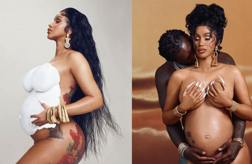 Skandallar kraliçesi Cardi B hamile! Göbeğiyle sahnede çıplak şov!